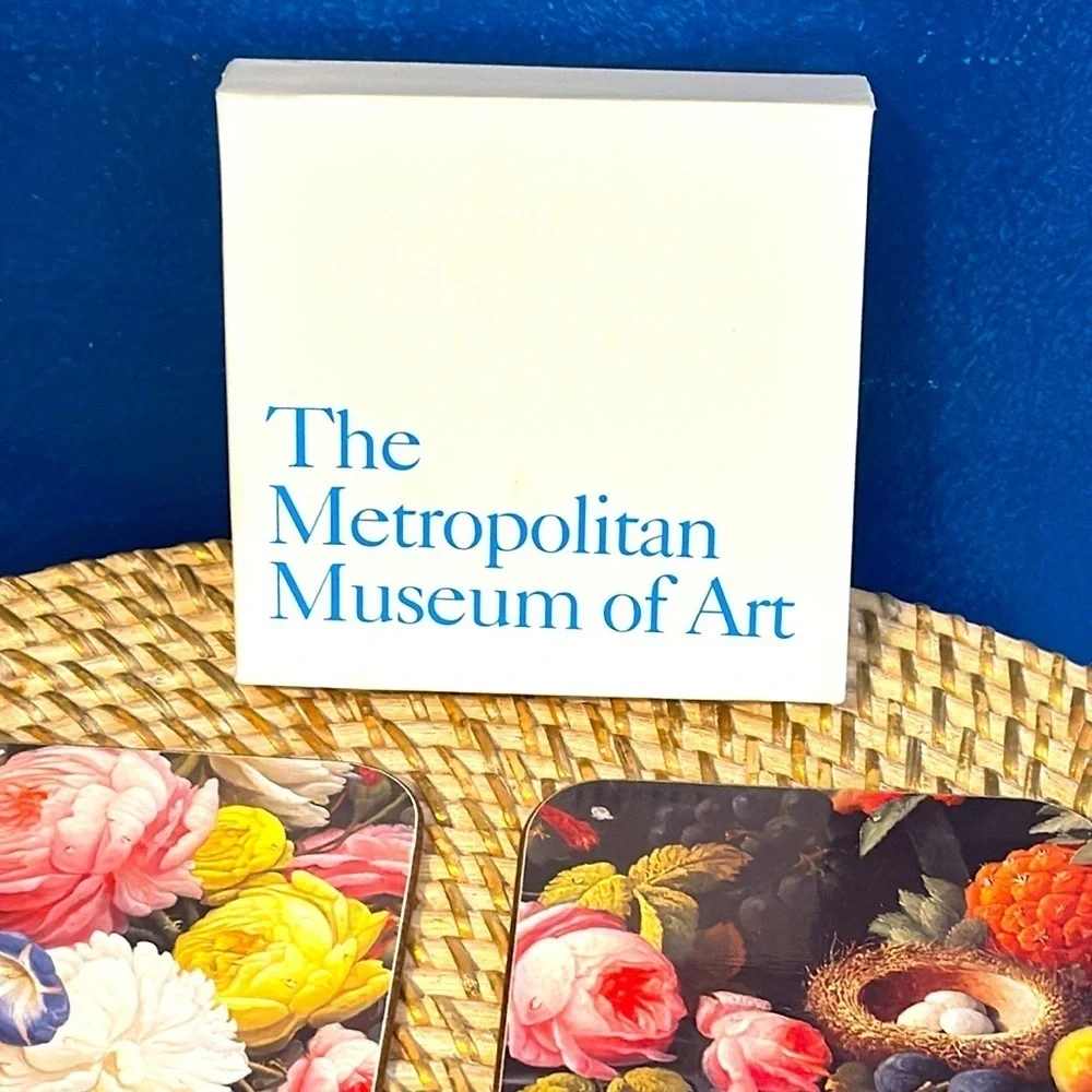 Vintage New In Box The Metropolitan Museum Of Art Jason Coaster Set Of 6 Peonies